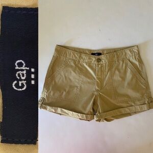 Gap Khaki Tan Shorts, Cuffed,  Junior Size 10